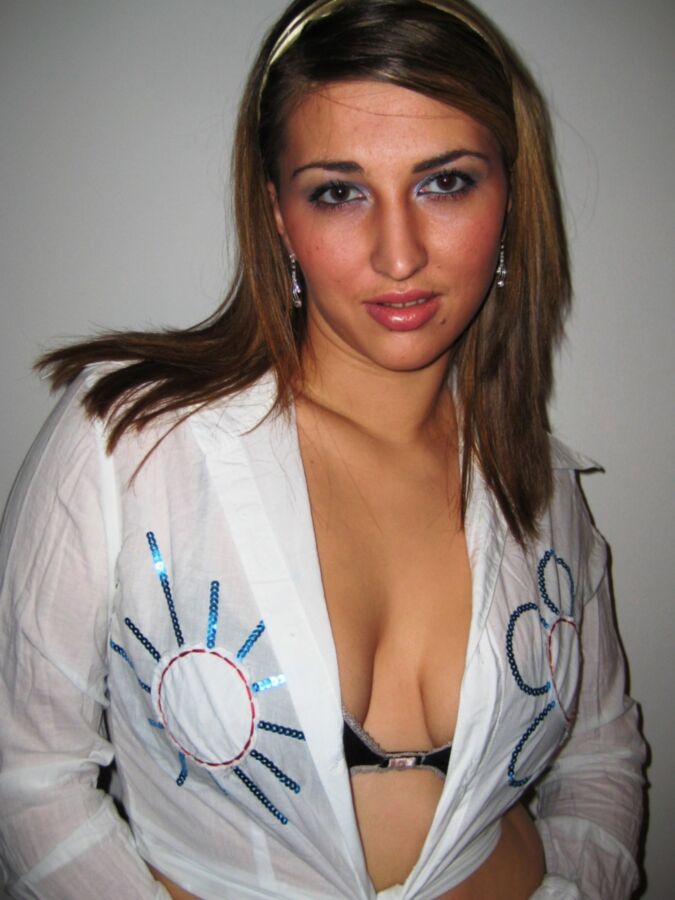 Latin girl with beautiful eyes and breasts