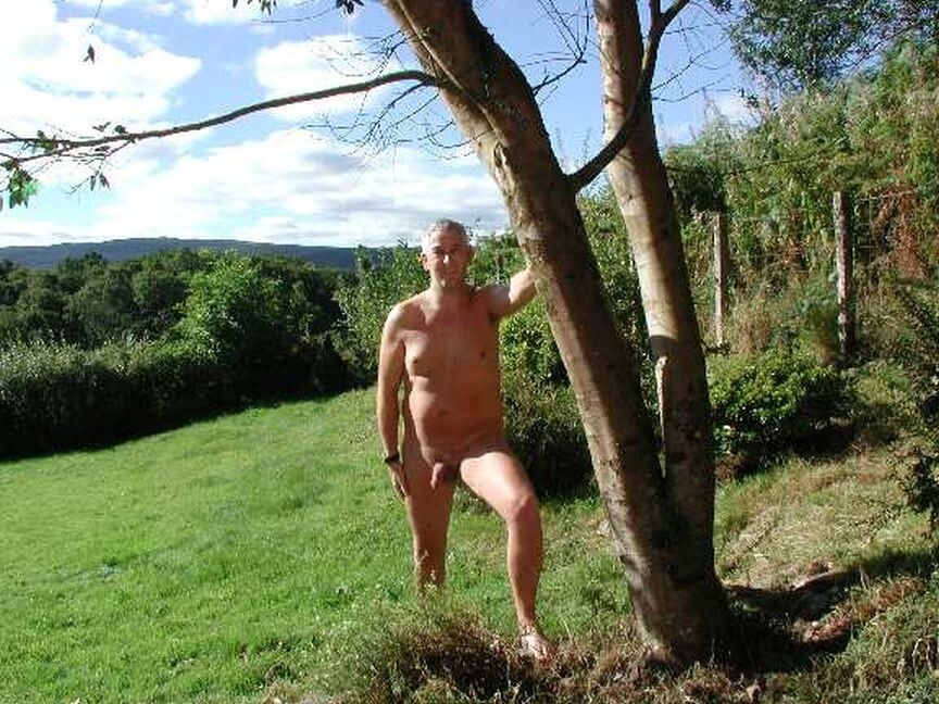 Ian outdoor nude strip and walk, Copy and spread.