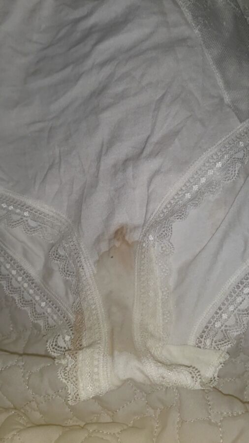 Dirty white and wet panties