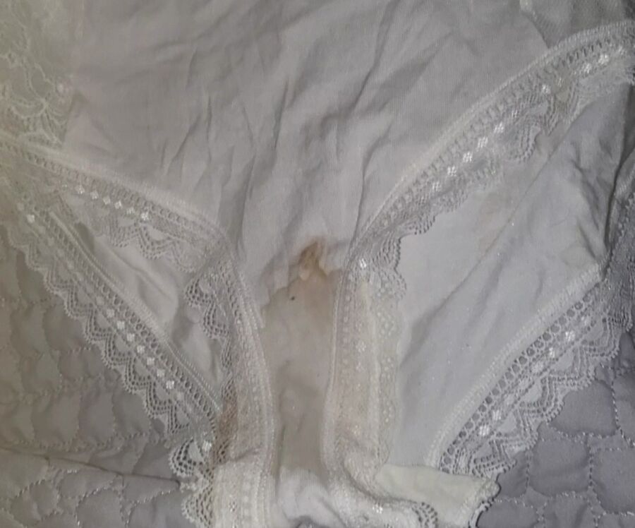 Dirty white and wet panties