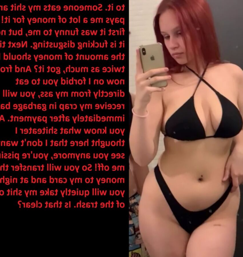 Teen Goddess captions  (findom, scat)