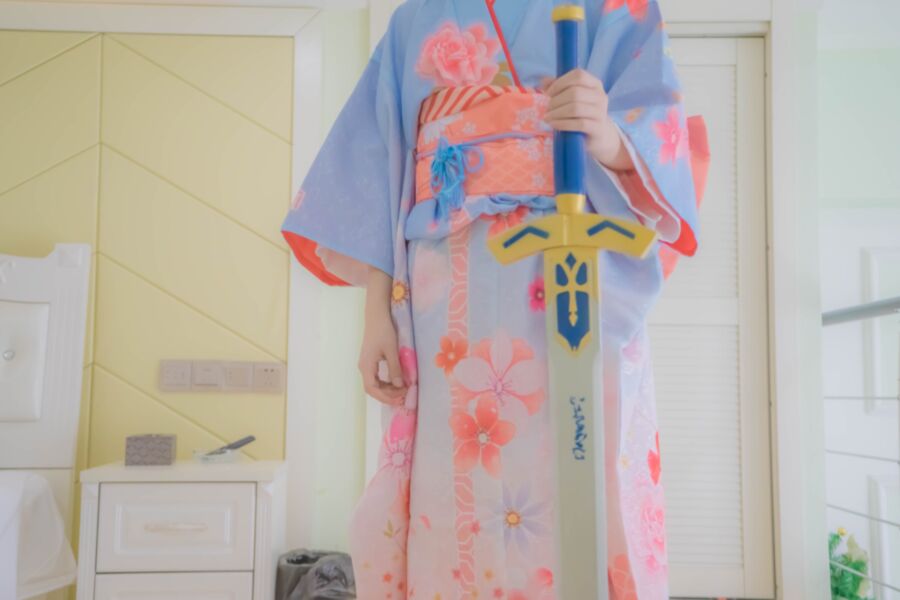 [Girl&#;s image] Saber wearing a kimono