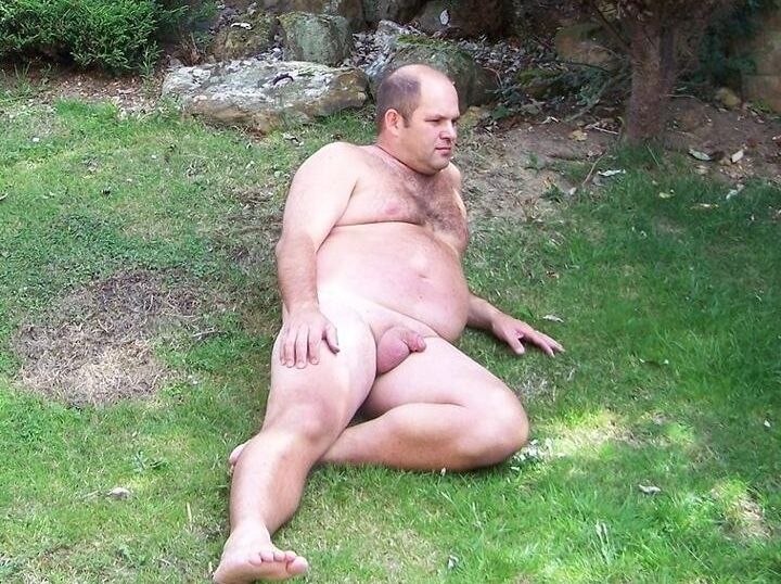 Nudist men outdoors