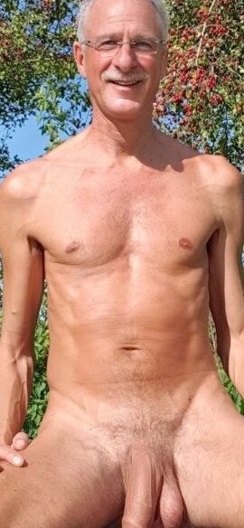 Nudist men outdoors