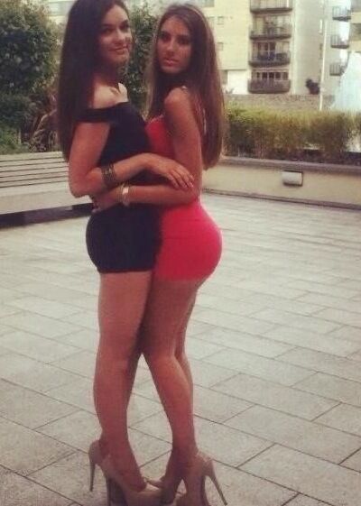 Chav Party Girls in High Heels #