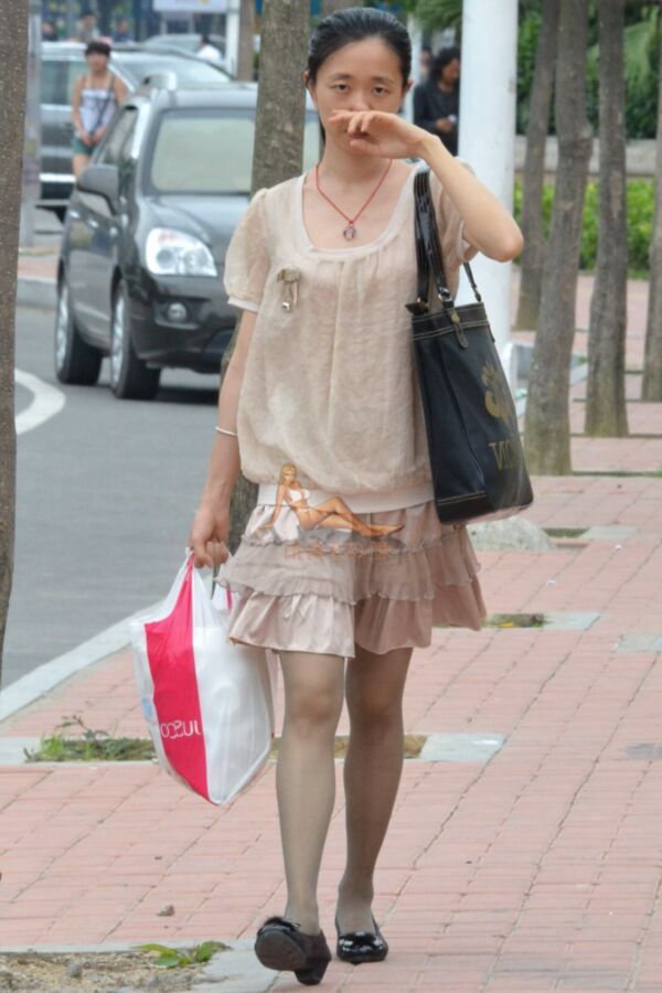 Asian pantyhose and flats #