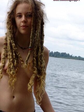 hippie goddess skye dreadlocks hairy outdoors part