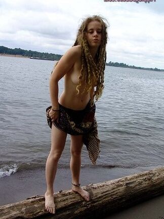 hippie goddess skye dreadlocks hairy outdoors part