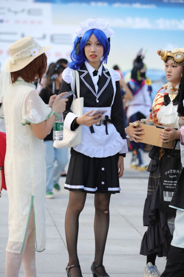 Asiatisches Cosplay und Strumpfhosen