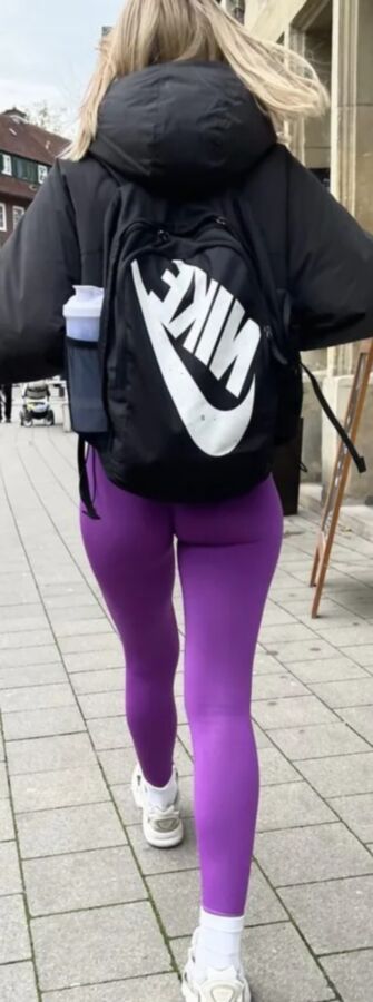 leggins, cul, serré, voyeur