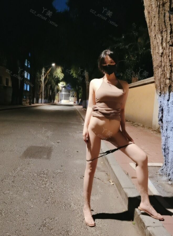 Chinese girl flashing in public