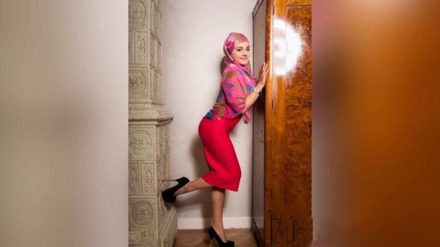 Hijab muslima stilettos nylon