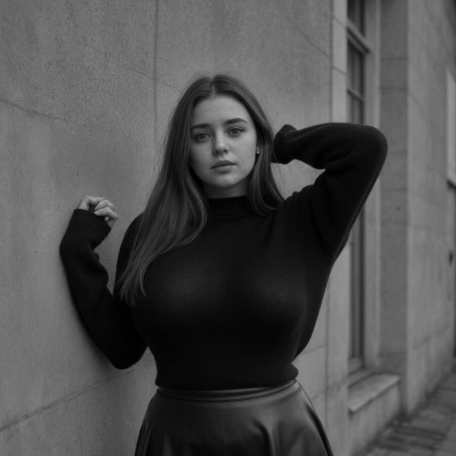 Pretty French busty young girl