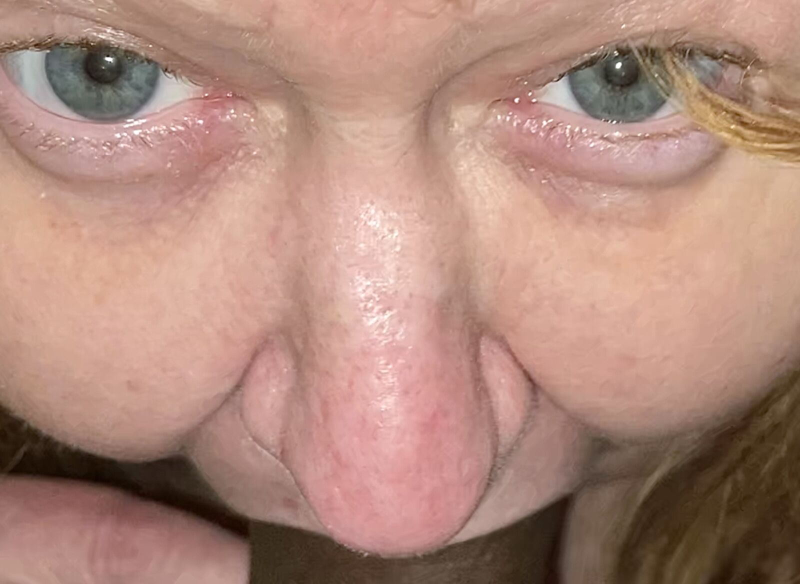 Granny close up BBC blowjob