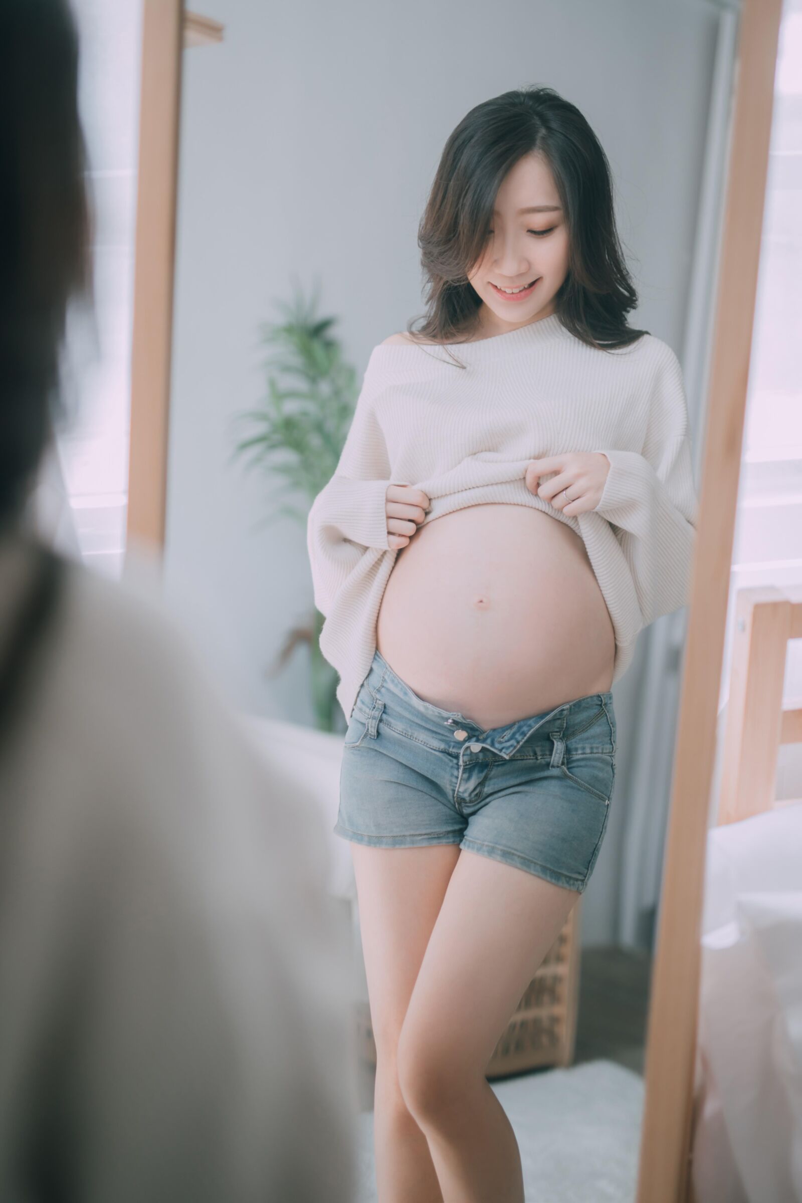 Superbe séance photo d'une asiatique enceinte