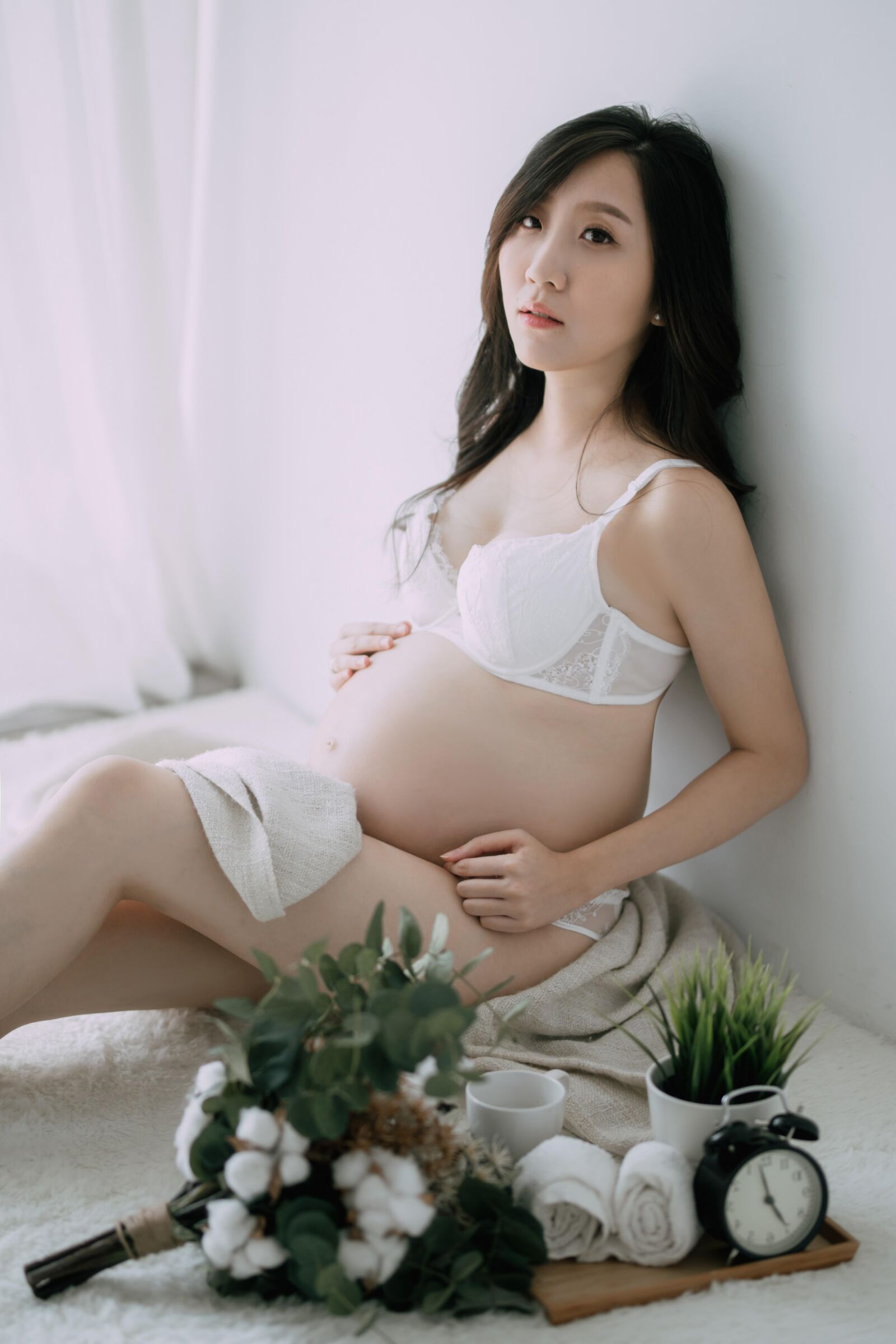 Superbe séance photo d'une asiatique enceinte