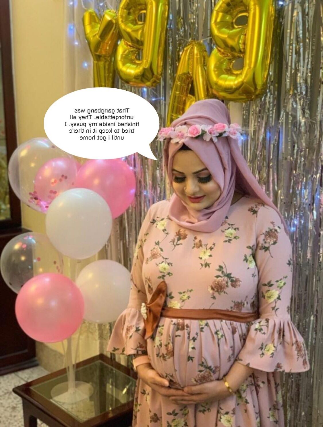 Grávida hijabi milf