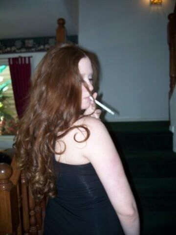 Pregnant Redhead Smoking