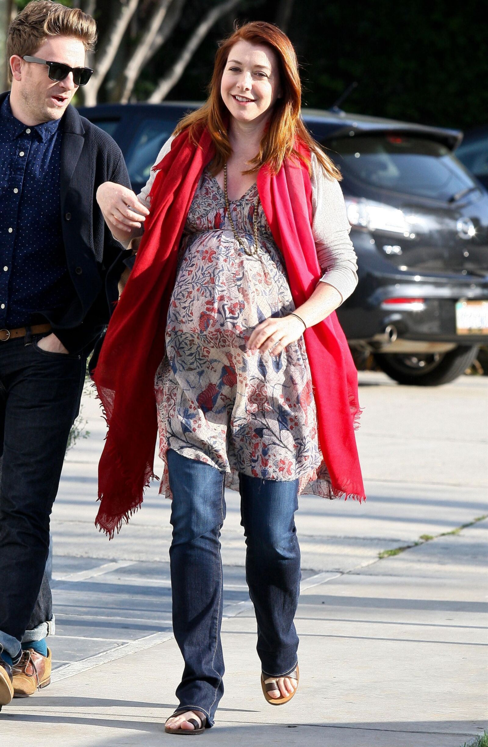 Alyson Hannigan – Auf dem Weg zum Salon in Los Angeles