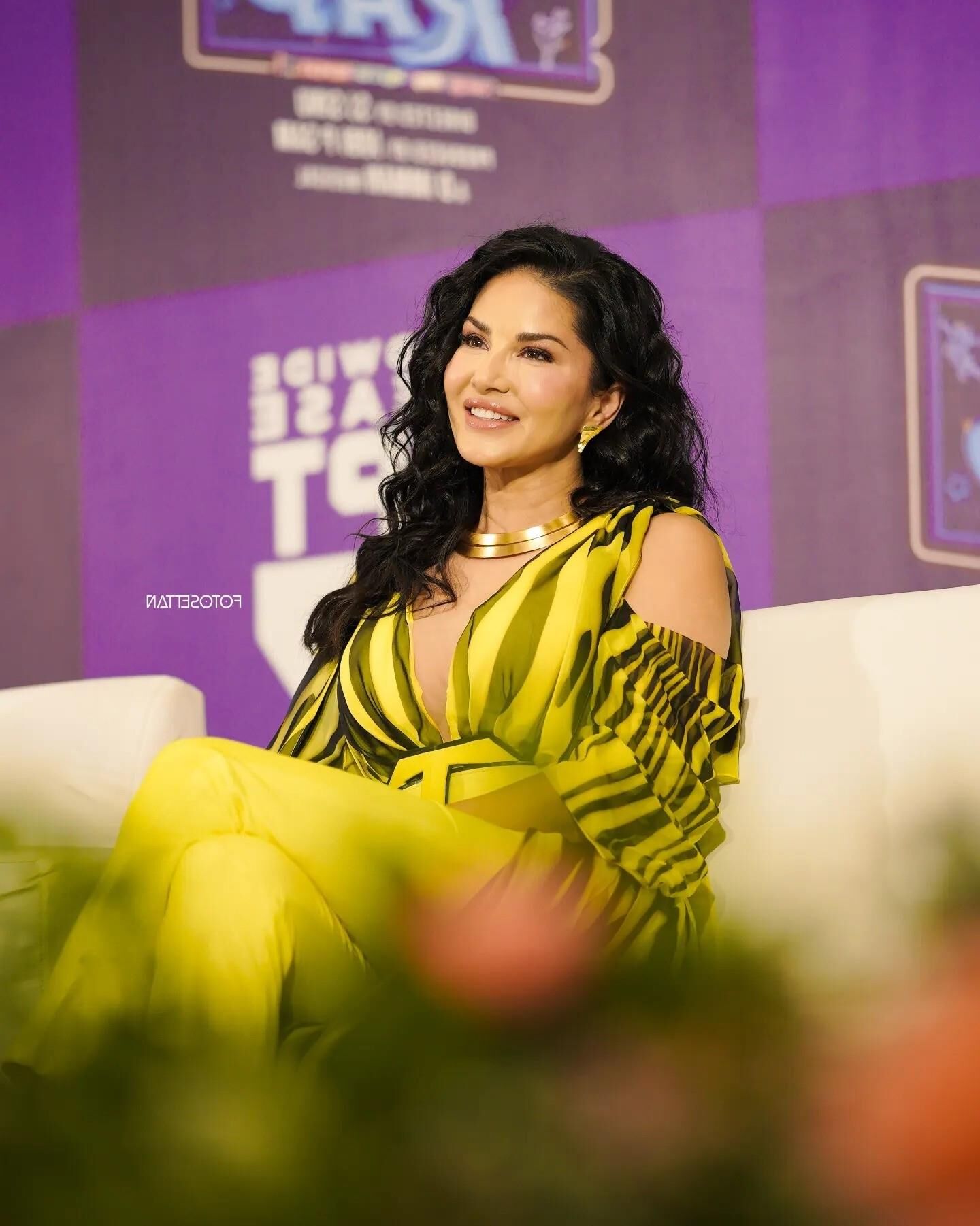 Reunión de prensa de Sunny Leone Petta Rap en Kochi, India, septiembre de 2024