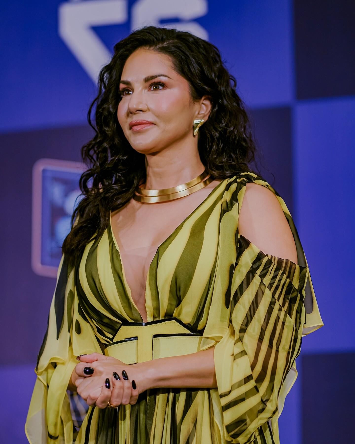 Reunión de prensa de Sunny Leone Petta Rap en Kochi, India, septiembre de 2024