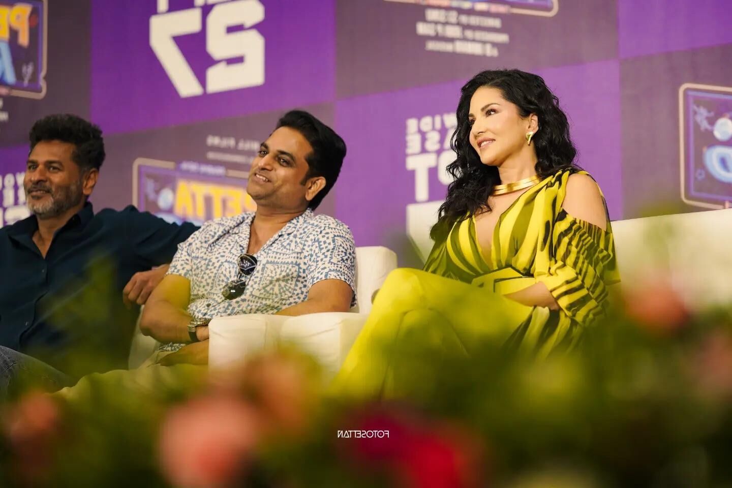 Reunión de prensa de Sunny Leone Petta Rap en Kochi, India, septiembre de 2024