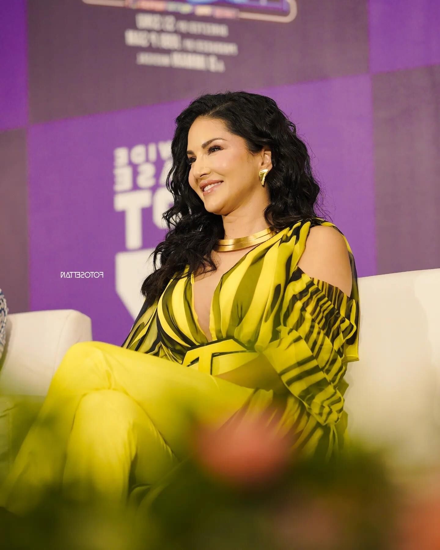 Reunión de prensa de Sunny Leone Petta Rap en Kochi, India, septiembre de 2024