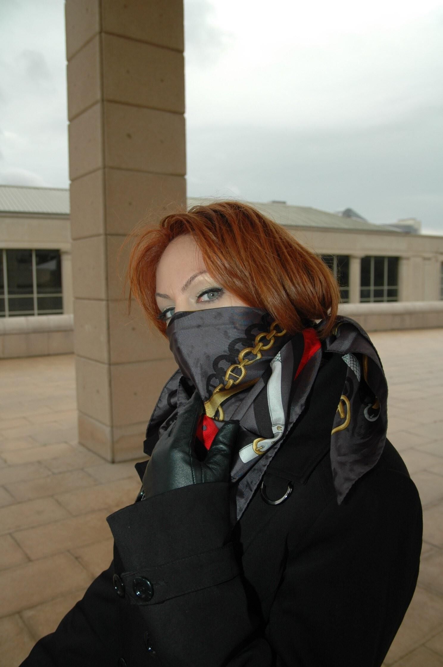 Classy gray scarf