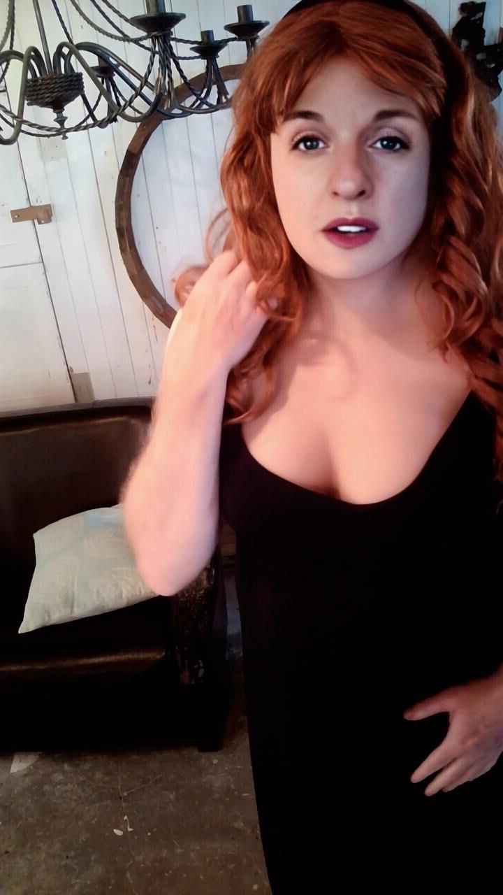 A little titty play in my She Shed and my nice dress