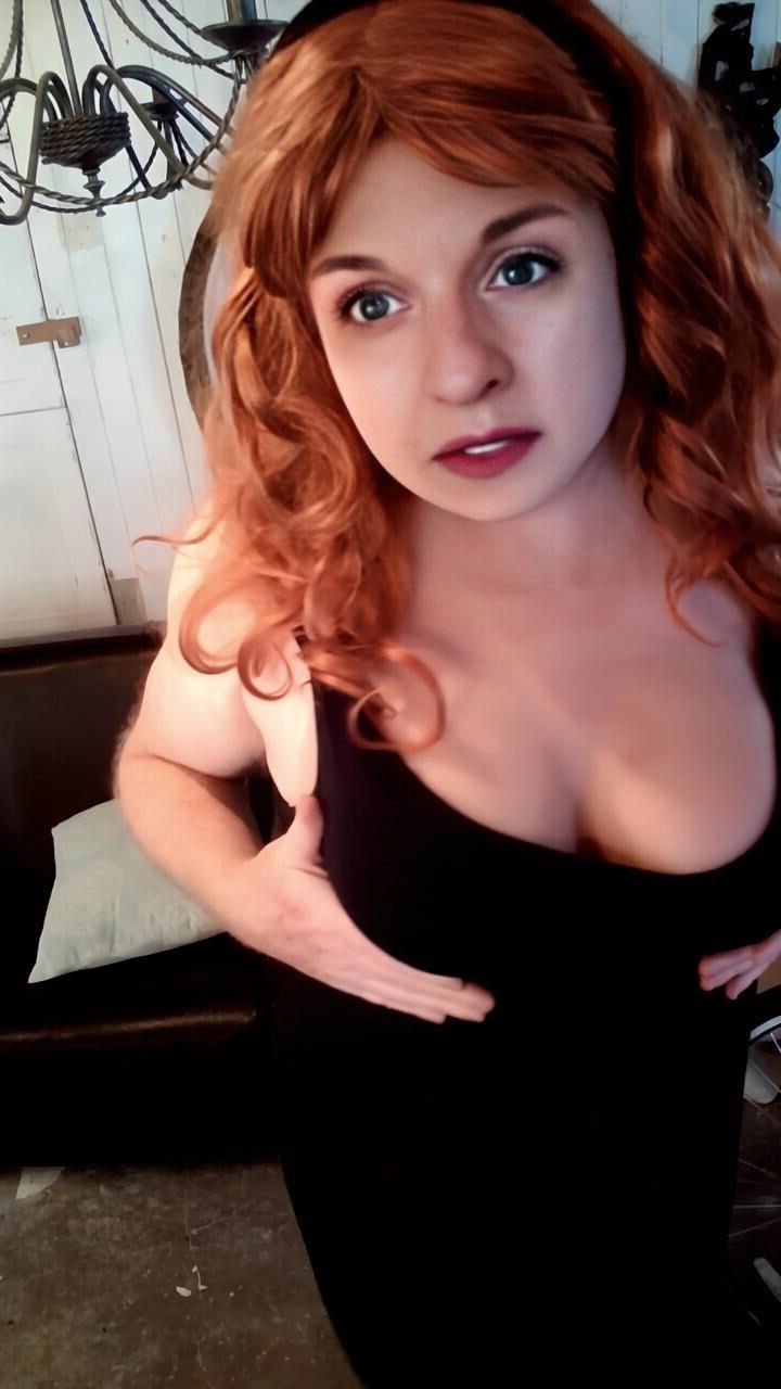 A little titty play in my She Shed and my nice dress