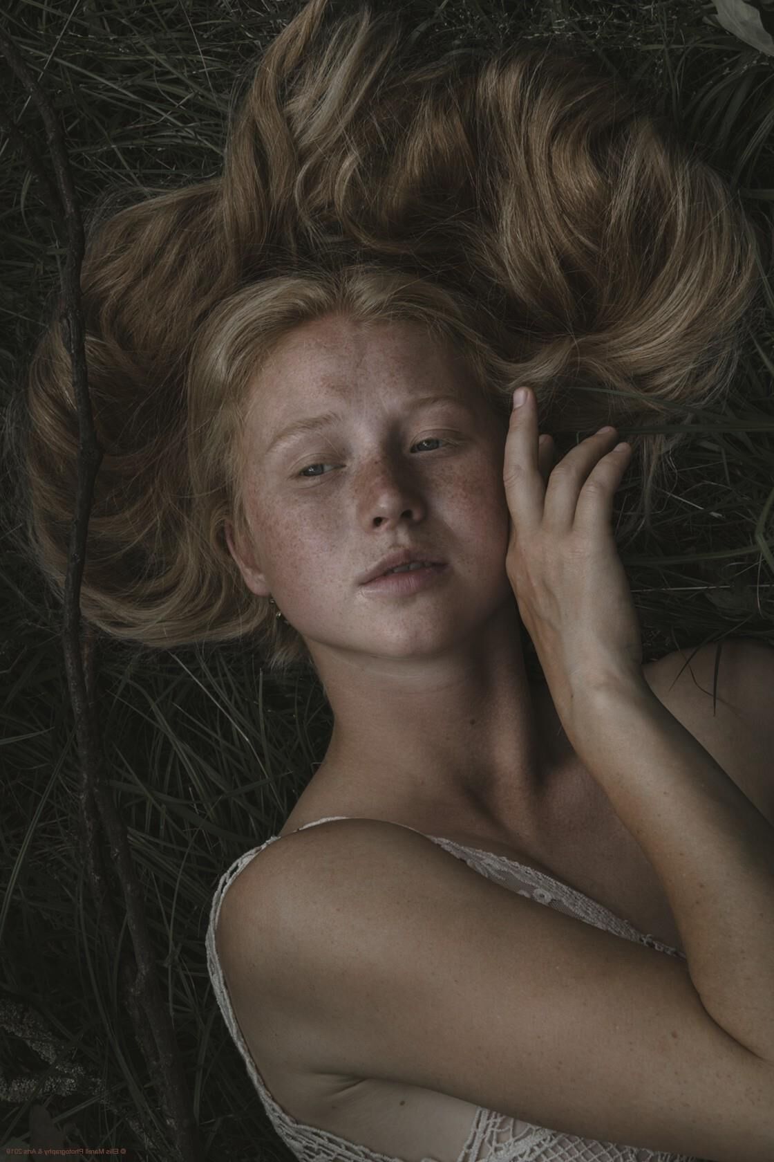 Freckled ginger girl from Sweden