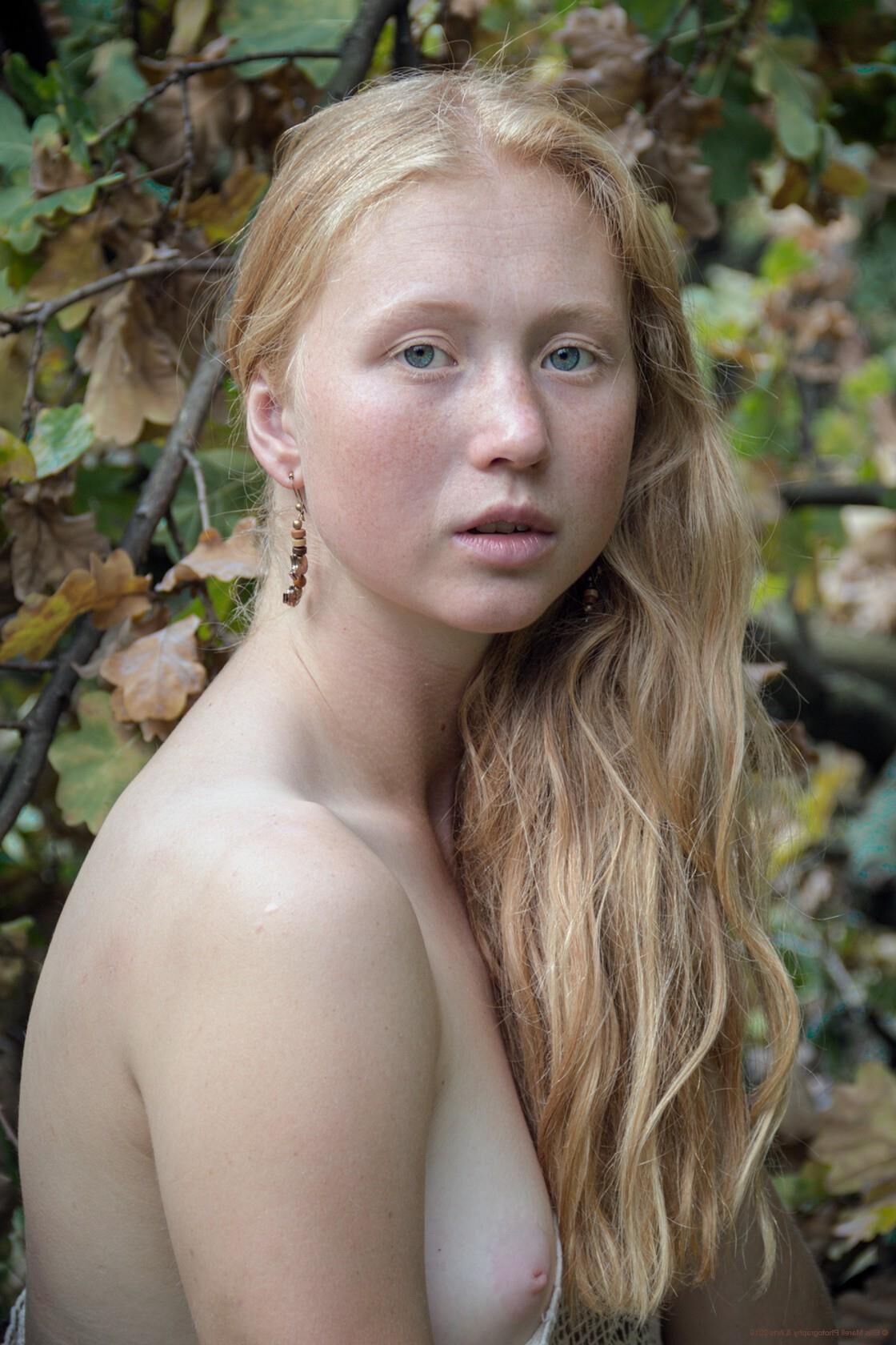 Freckled ginger girl from Sweden