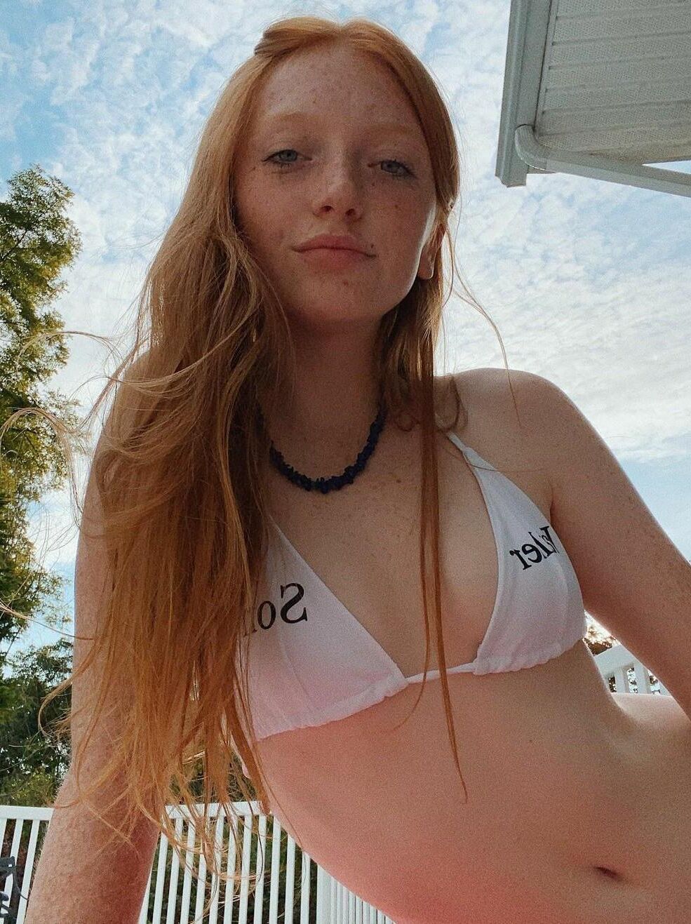 Hot redheads outdoors and swimwear