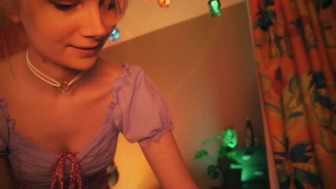 Blue Whispers ASMR Pale Ginger with a smoking hot body.