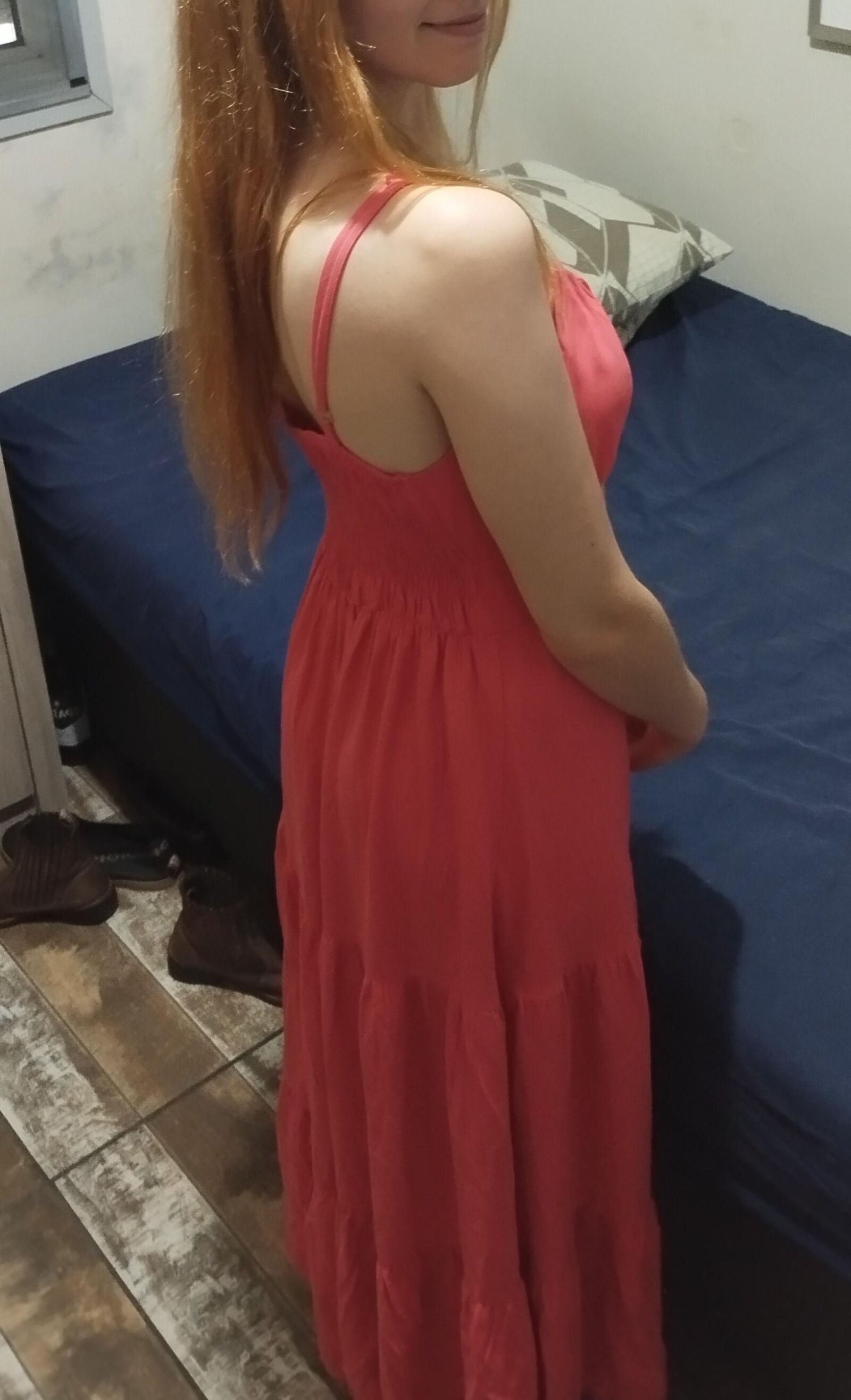 Redhead girlfriend posing for me