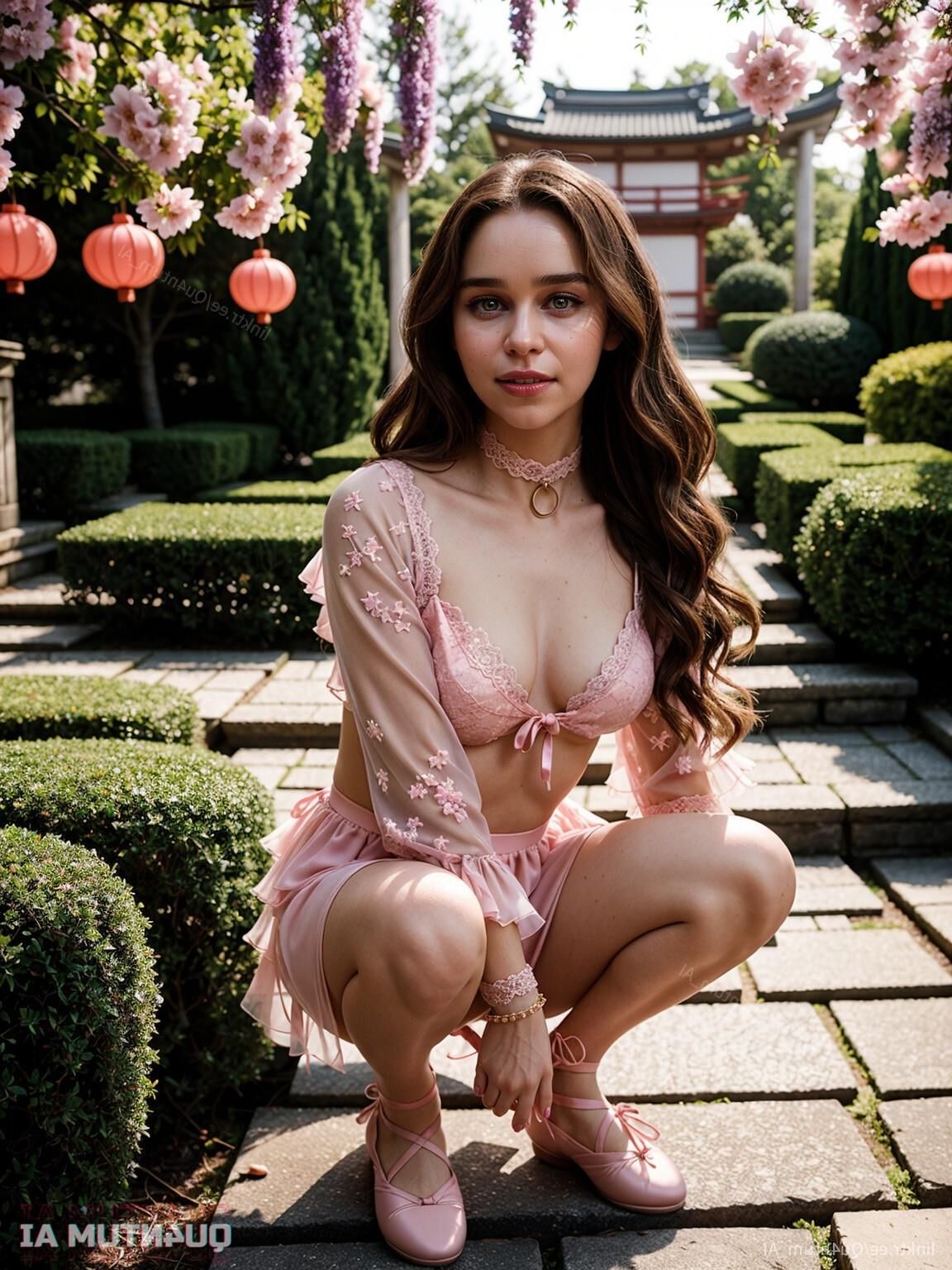 AI Emilia Clarke # Japanese Garden 