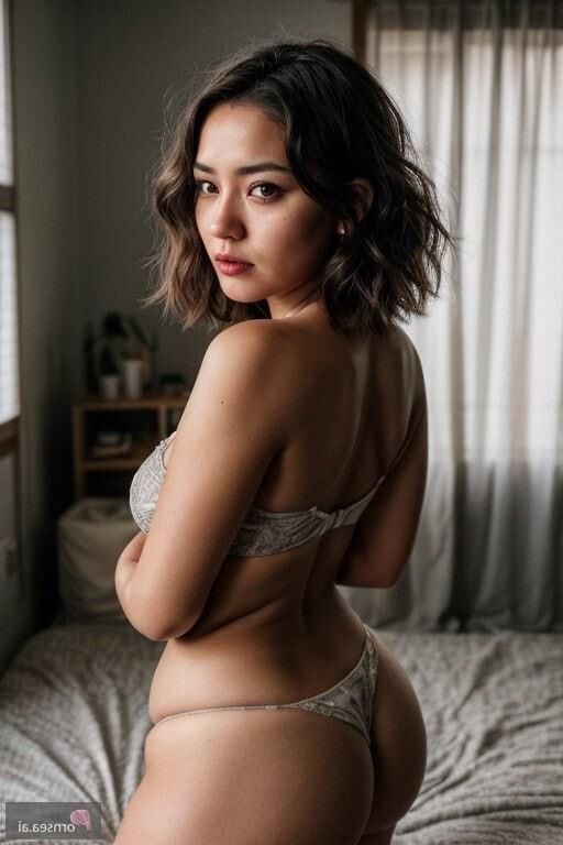 Asian babe mostrando sua bunda perfeita