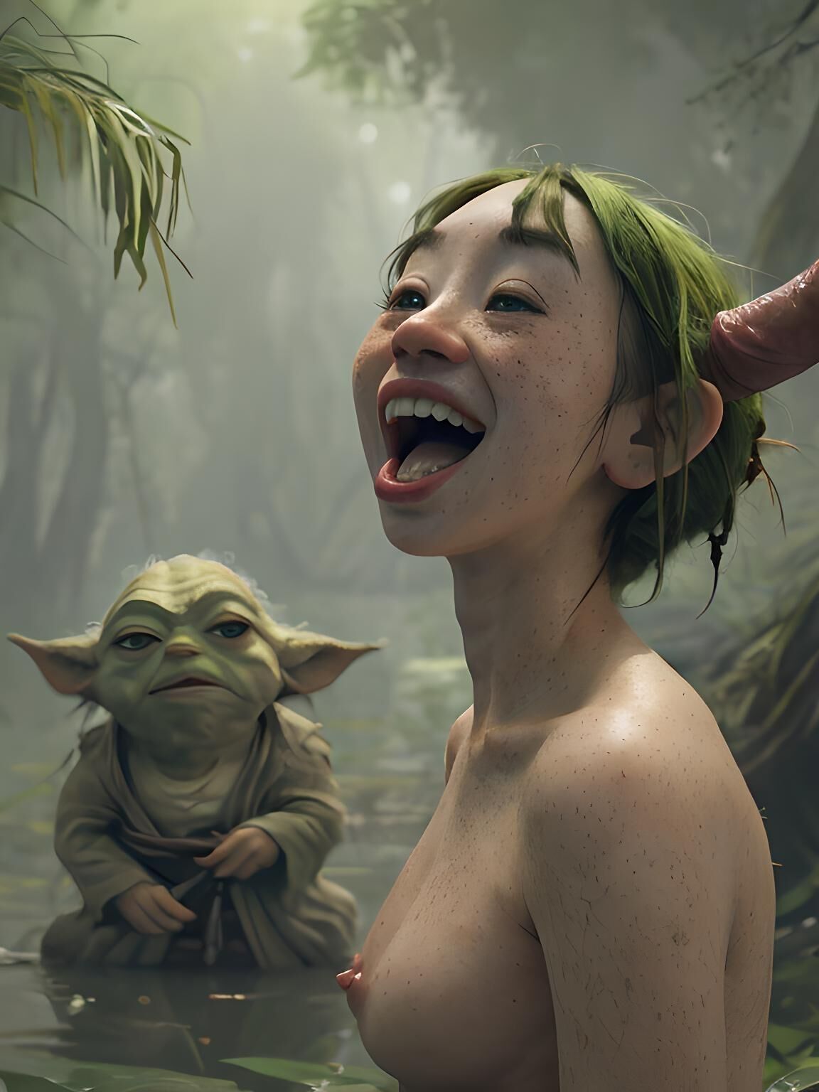 Pantano nudista asiático de Dagobah