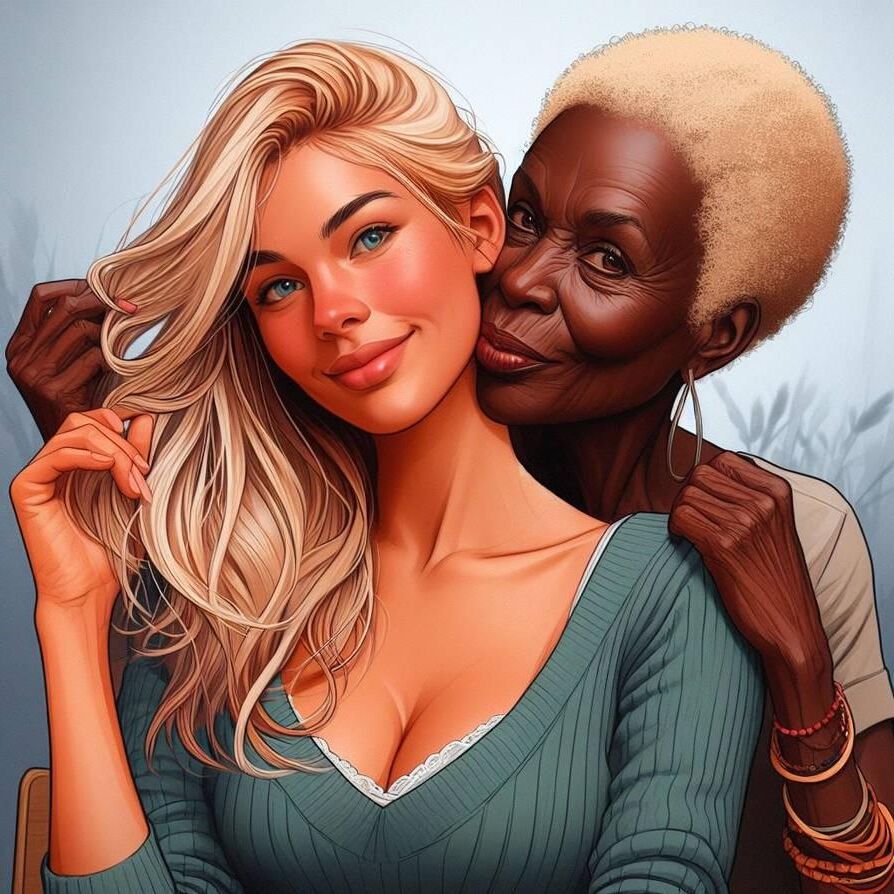 Interracial lesbian ''ApplePiex76 Creations''