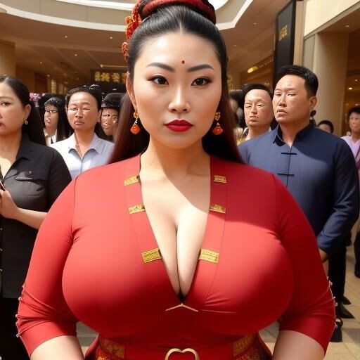 Greeter de massage dans un centre commercial asiatique généré par Ai