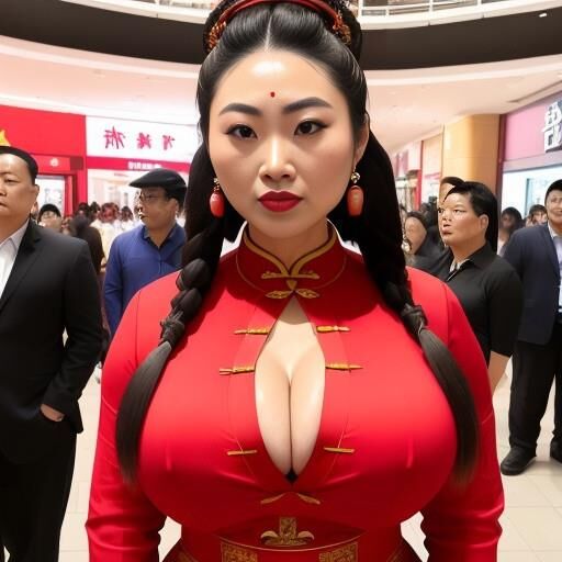 Greeter de massage dans un centre commercial asiatique généré par Ai