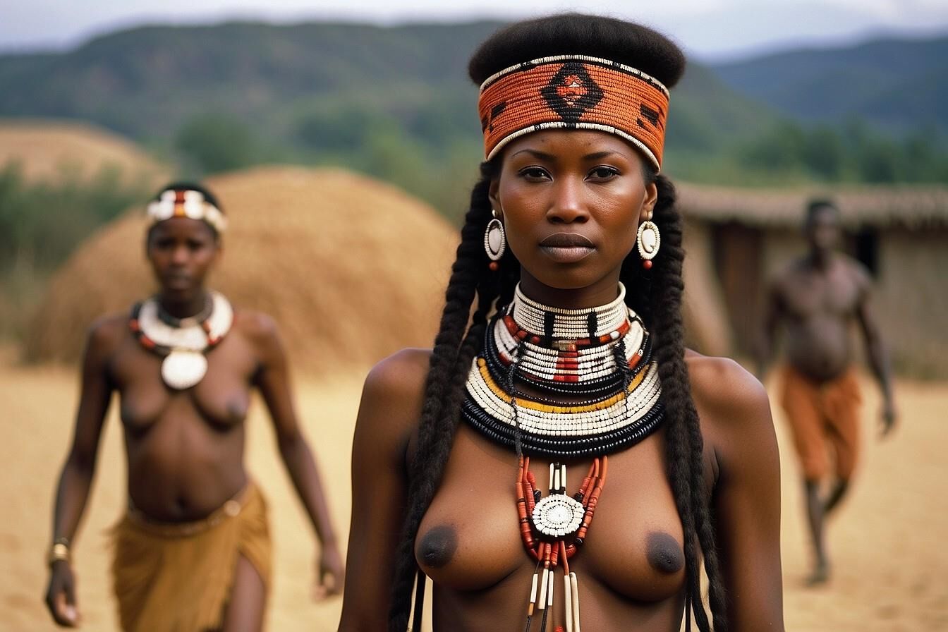 Frau des afrikanischen Zulu-Stammes