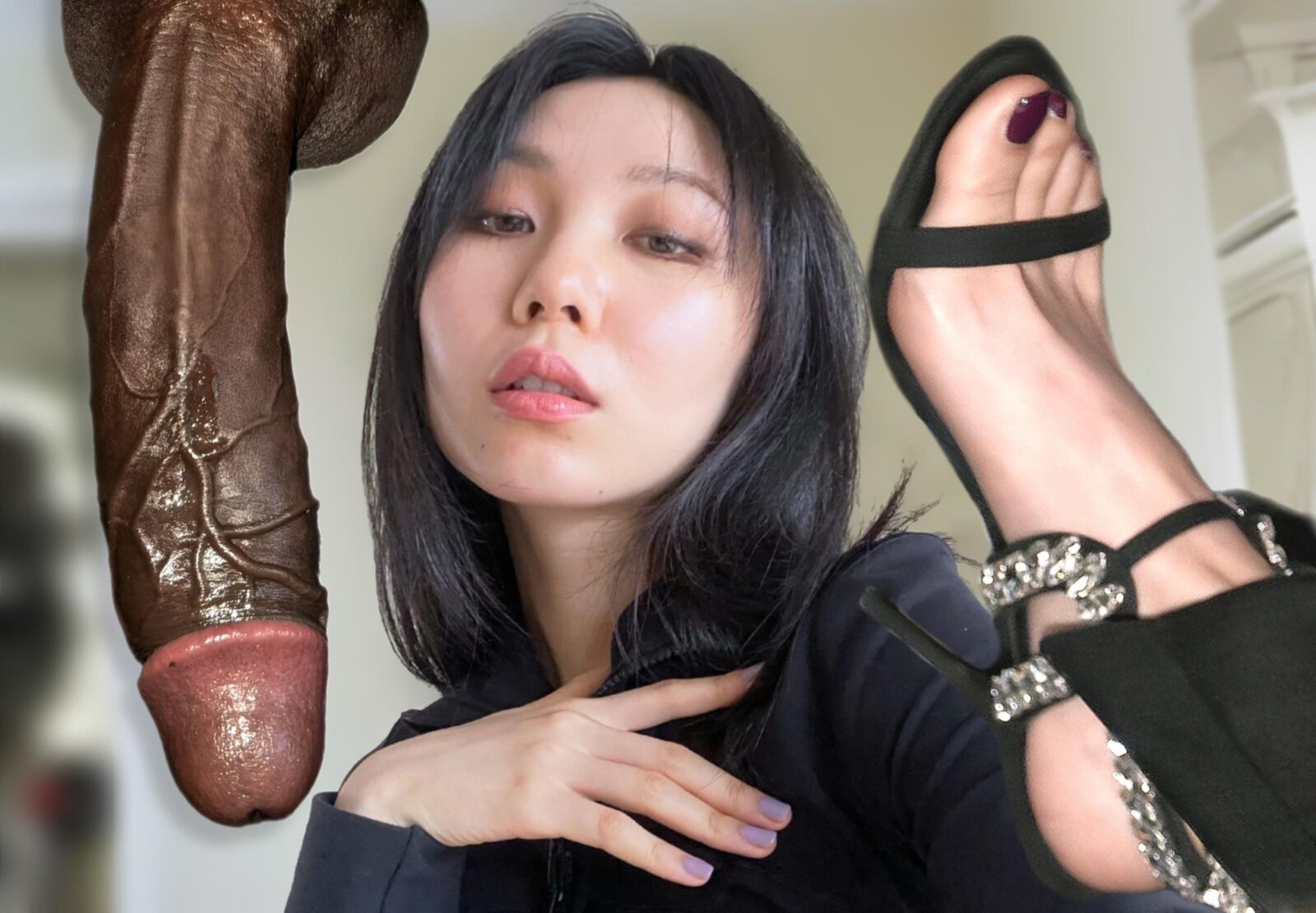 Chinese beauty with BBC ~ Face and Feet