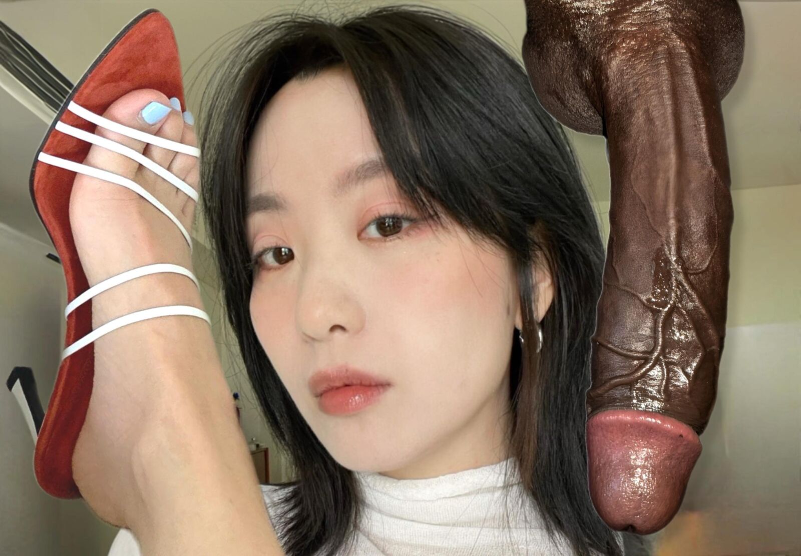 Chinese beauty with BBC ~ Face and Feet