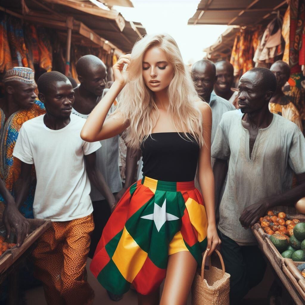 Blondes interraciales chaudes de la BBC aimant les marchés africains AI