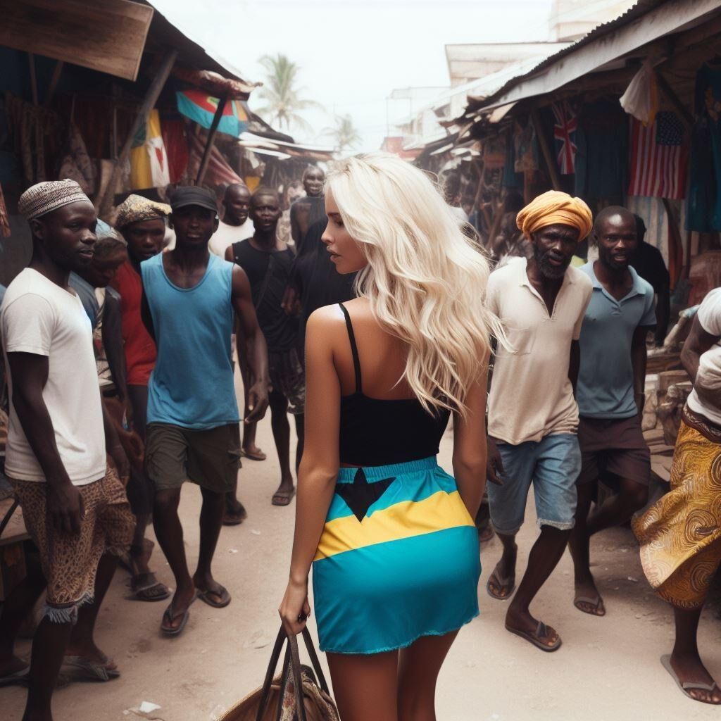 Blondes interraciales chaudes de la BBC aimant les marchés africains AI