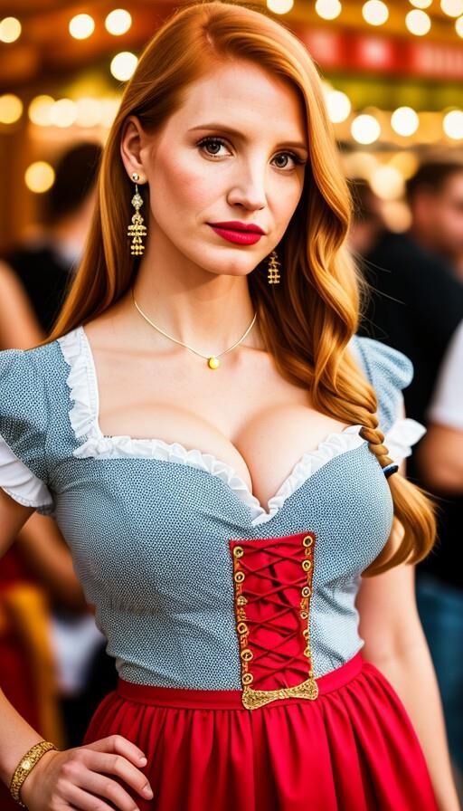 Jessica Chastain Oktoberfest KI