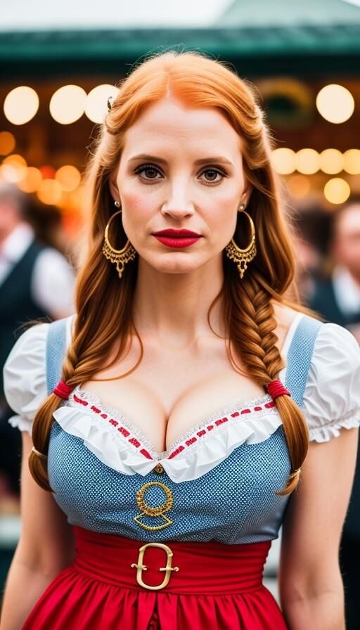 Jessica Chastain Oktoberfest KI