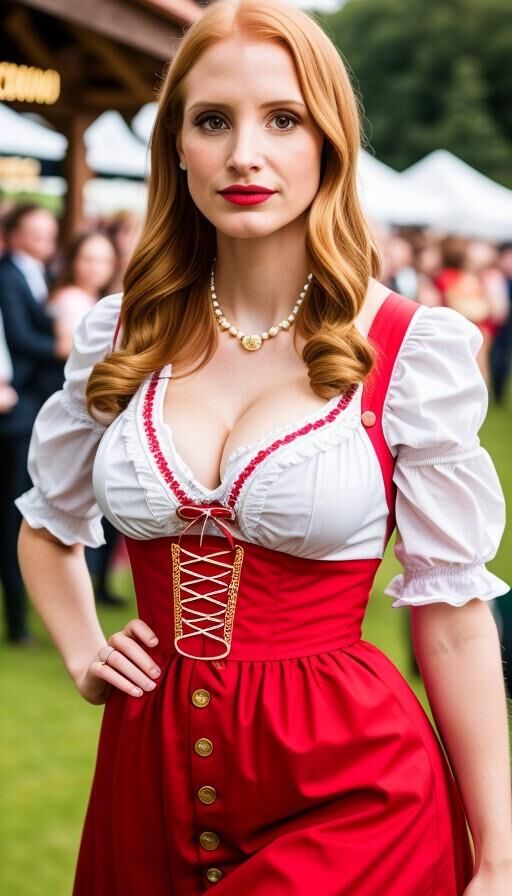 Jessica Chastain Oktoberfest KI