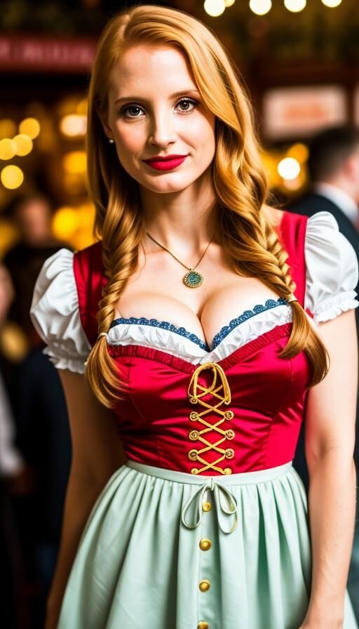 Jessica Chastain Oktoberfest KI